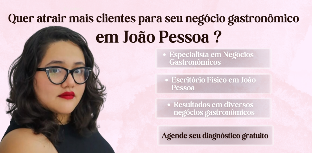 Imagem com consultora da Malu Gastromarketing, agência de marketing especializada em negócios gastronômicos, com escritório em João Pessoa.